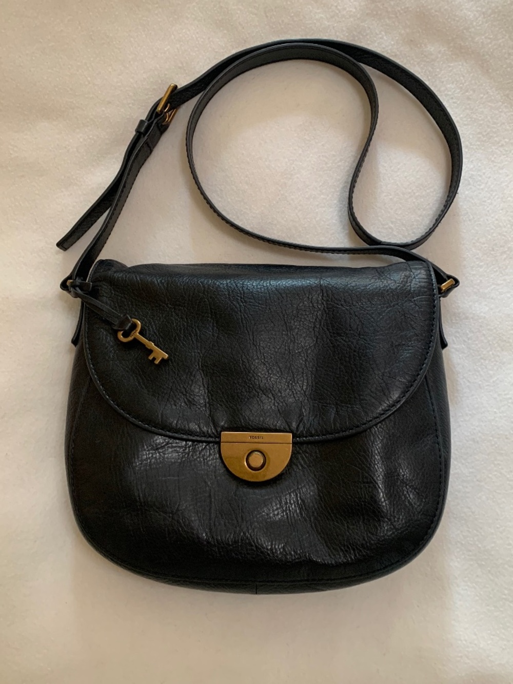 Fossil Black Leather Bag